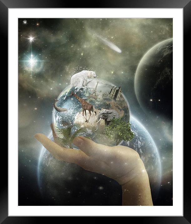  The world in your hand Framed Mounted Print by Kim Slater