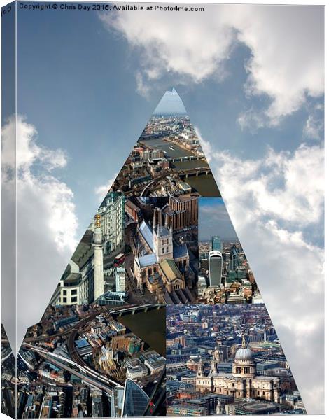  Collage as seen from the Shard Canvas Print by Chris Day