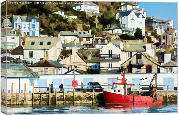  Painting of Looe, Cornwall Canvas Print by Mary Fletcher