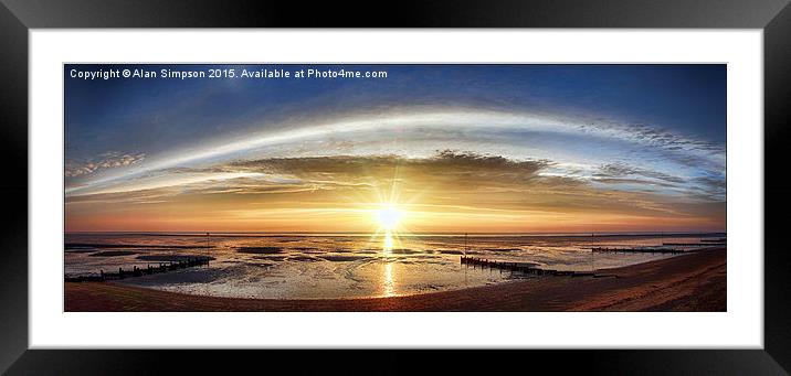  Heacham Beach Sunset Framed Mounted Print by Alan Simpson