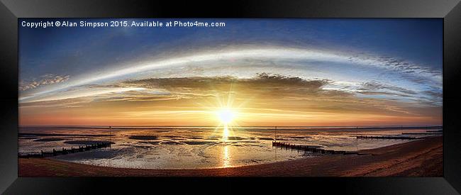  Heacham Beach Sunset Framed Print by Alan Simpson