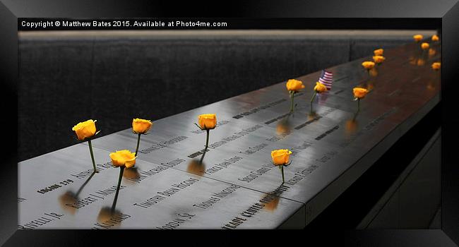  9/11 memorial Framed Print by Matthew Bates