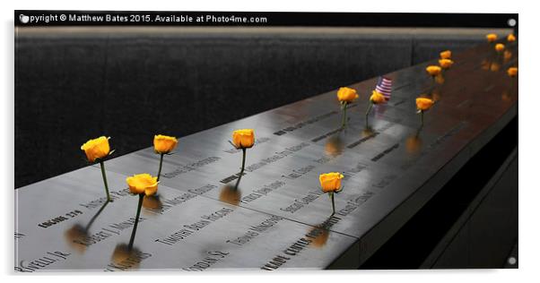  9/11 memorial Acrylic by Matthew Bates