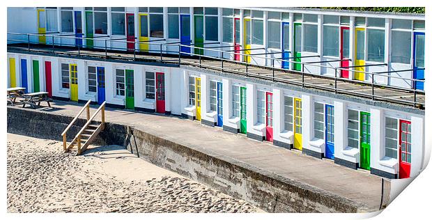  Beach Huts in the Sun Print by Ian Cocklin