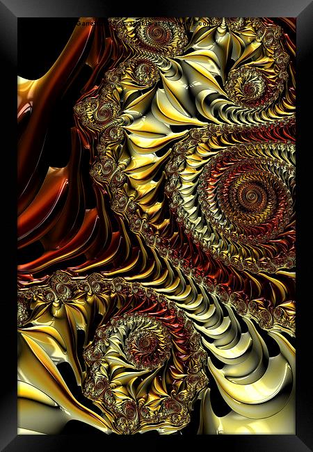 Fractal Whipped Cream Framed Print by Ann Garrett