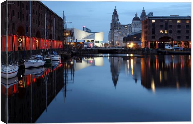 Liverpool Docks At Dusk Canvas Print by Kerri Dowling