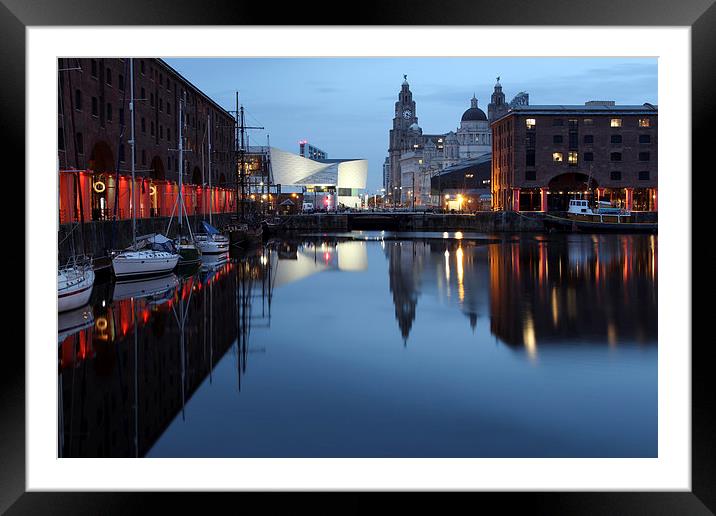 Liverpool Docks At Dusk Framed Mounted Print by Kerri Dowling
