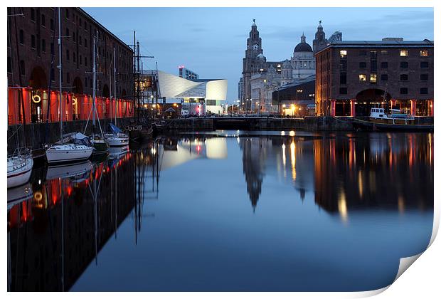 Liverpool Docks At Dusk Print by Kerri Dowling