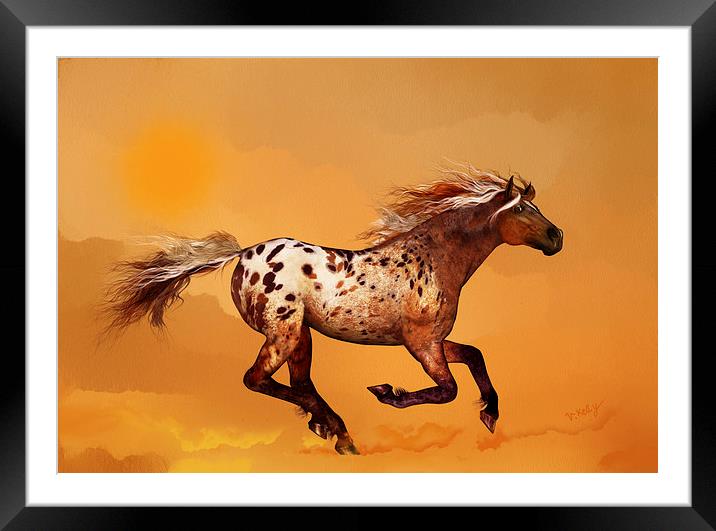 An Appaloosa called Ginger Framed Mounted Print by Valerie Anne Kelly