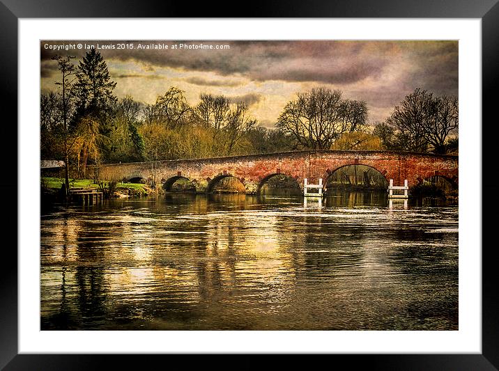  Sonning on Thames Framed Mounted Print by Ian Lewis