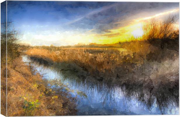 The Ambling River Art Canvas Print by David Pyatt