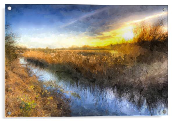 The Ambling River Art Acrylic by David Pyatt