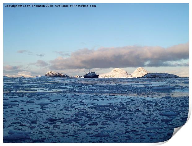 Antarctic Sunrise Print by Scott Thomson
