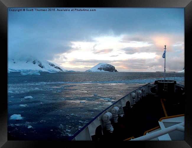 Antarctic Sunrise Framed Print by Scott Thomson