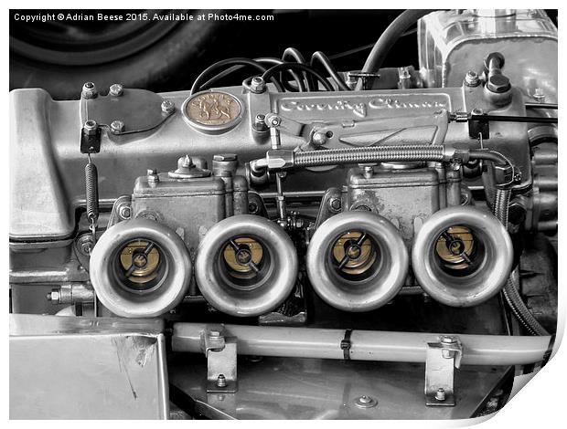 Coventry Climax Racing Engine Print by Adrian Beese