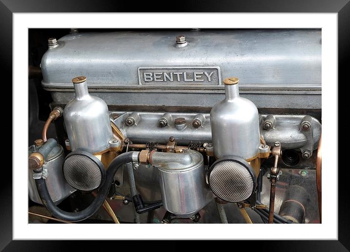  41/2 litre Bentley motor Framed Mounted Print by Adrian Beese