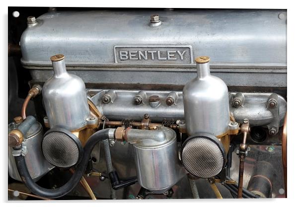  41/2 litre Bentley motor Acrylic by Adrian Beese
