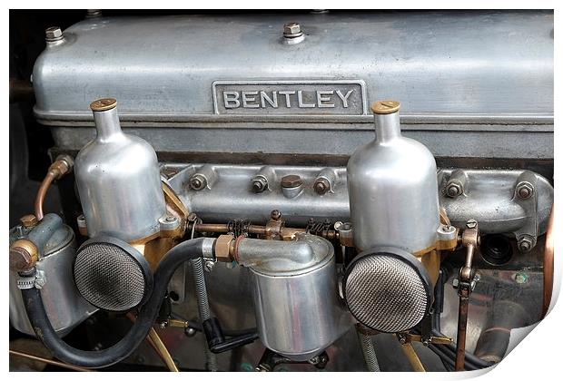  41/2 litre Bentley motor Print by Adrian Beese