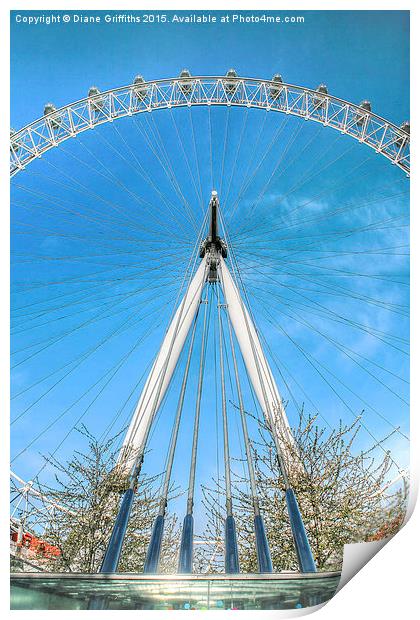  The London Eye,  London Print by Diane Griffiths