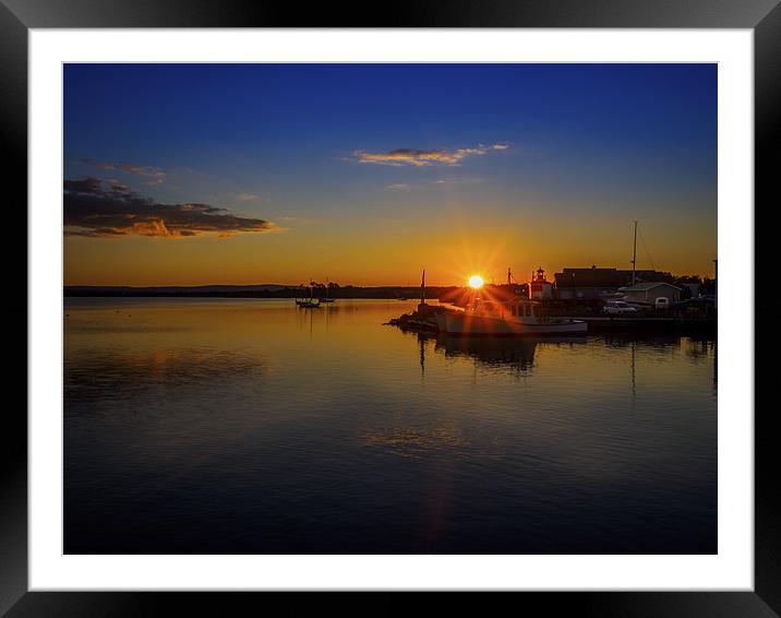 End of the Day, Pictou, Nova Scotia, Canada Framed Mounted Print by Mark Llewellyn