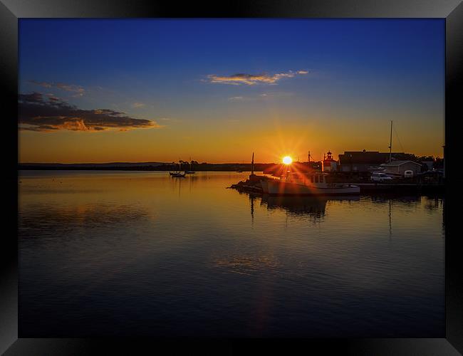 End of the Day, Pictou, Nova Scotia, Canada Framed Print by Mark Llewellyn