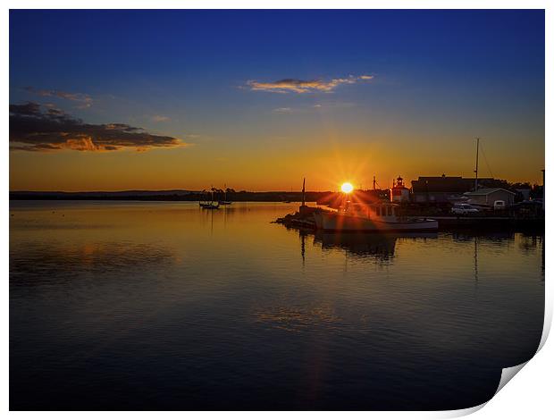 End of the Day, Pictou, Nova Scotia, Canada Print by Mark Llewellyn
