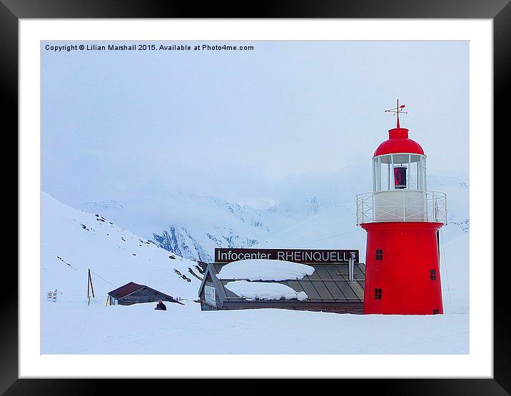  The Worlds highest Lighthouse.  Framed Mounted Print by Lilian Marshall