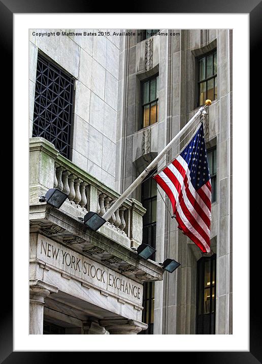 New York Stock Exchange Framed Mounted Print by Matthew Bates