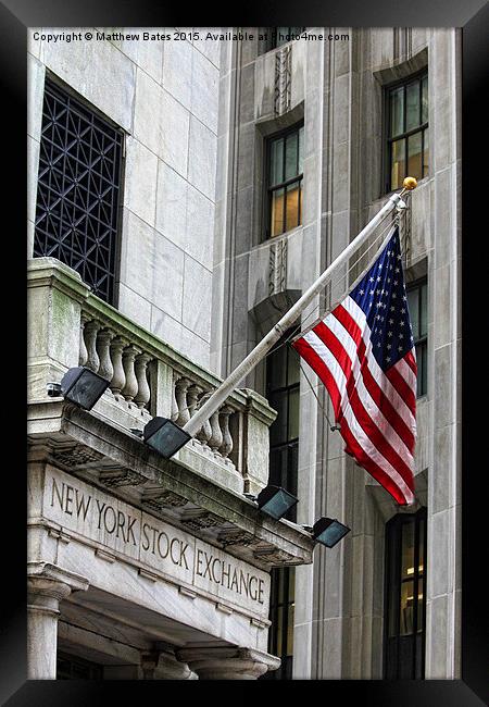 New York Stock Exchange Framed Print by Matthew Bates