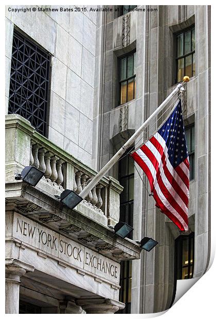 New York Stock Exchange Print by Matthew Bates