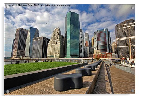 New York cityscape Acrylic by Matthew Bates