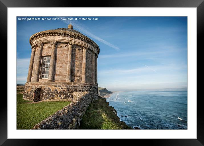  The leaning tower of Mussenden Framed Mounted Print by Peter Lennon