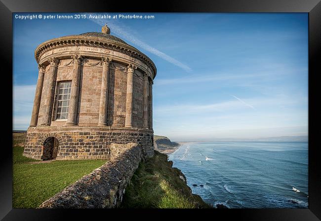  The leaning tower of Mussenden Framed Print by Peter Lennon