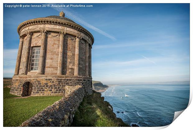  The leaning tower of Mussenden Print by Peter Lennon