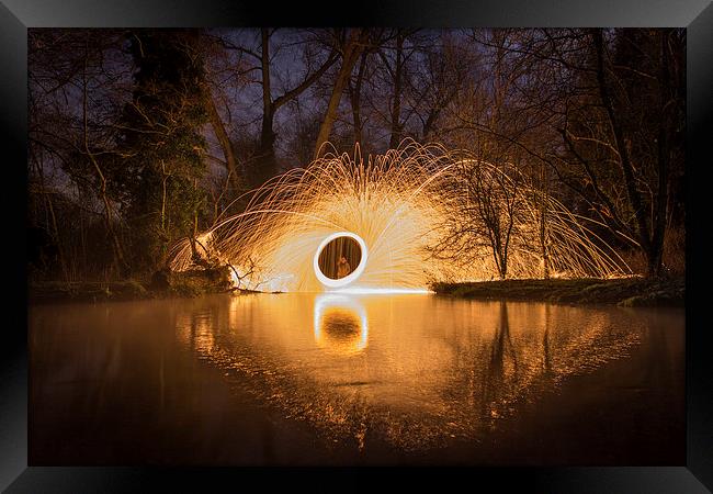  Circle of Fire Framed Print by Neal P