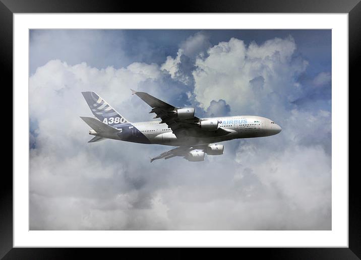 Airbus A380  Framed Mounted Print by J Biggadike