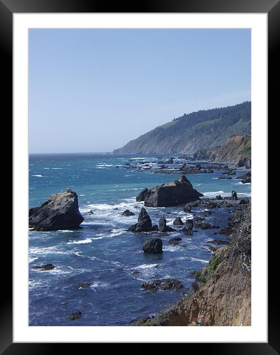 Northern California Coast Framed Mounted Print by Nick Minoff