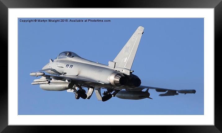  RAF 2 Sqn Typhoon lift off Framed Mounted Print by Martyn Wraight