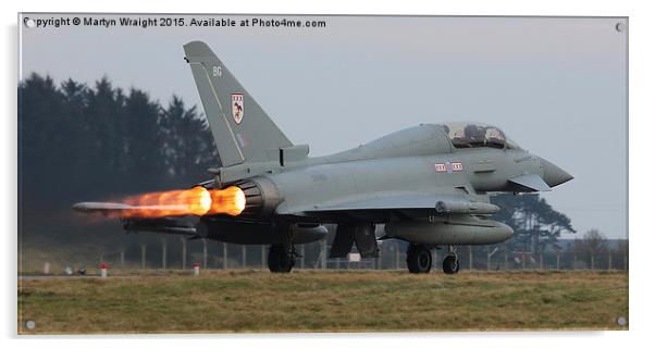 29 Sqn Typhoon performance departure Acrylic by Martyn Wraight