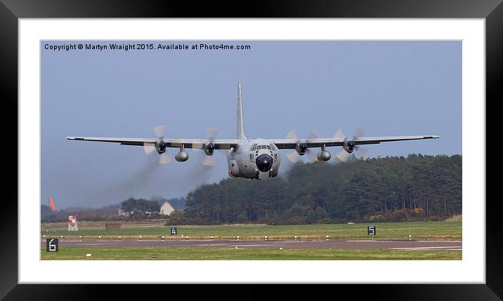  Belgium air force Hercules C130H low level depart Framed Mounted Print by Martyn Wraight