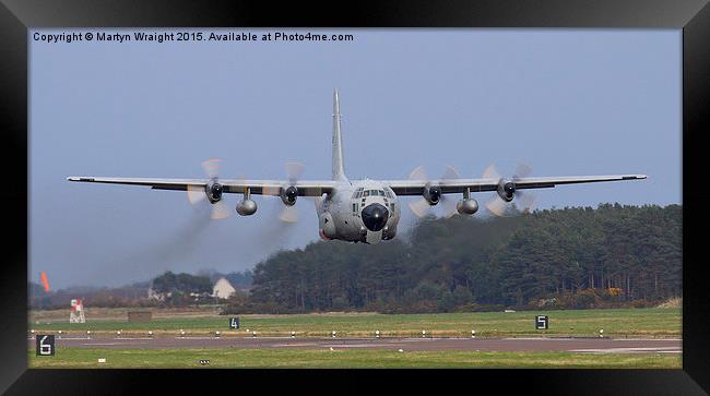  Belgium air force Hercules C130H low level depart Framed Print by Martyn Wraight
