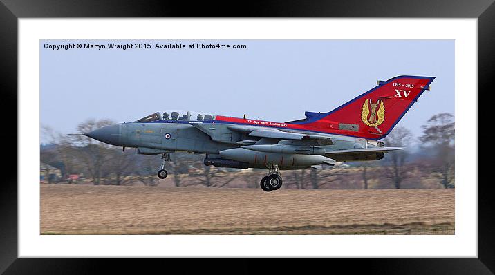  XV Sqn Anniversary Jet returns. Framed Mounted Print by Martyn Wraight