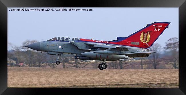  XV Sqn Anniversary Jet returns. Framed Print by Martyn Wraight