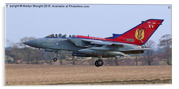  XV Sqn Anniversary Jet returns. Acrylic by Martyn Wraight