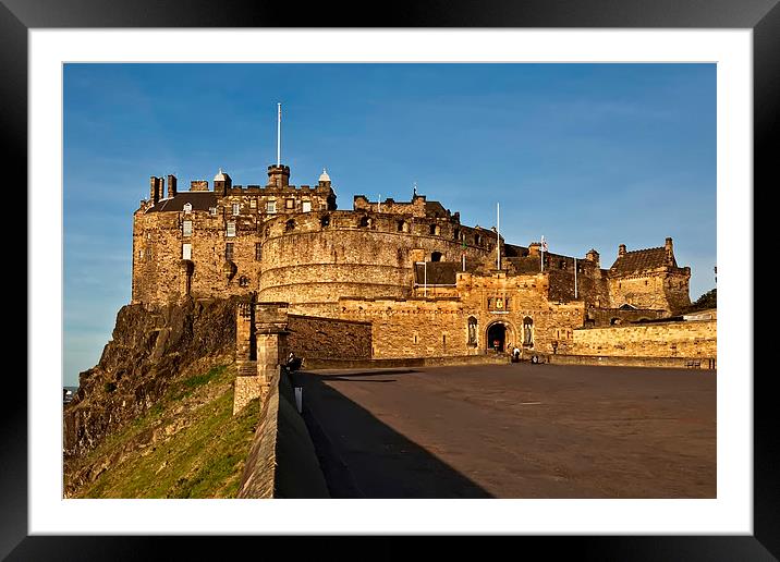 Edinburgh Castle  Framed Mounted Print by Valerie Paterson