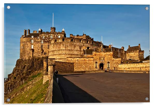 Edinburgh Castle  Acrylic by Valerie Paterson