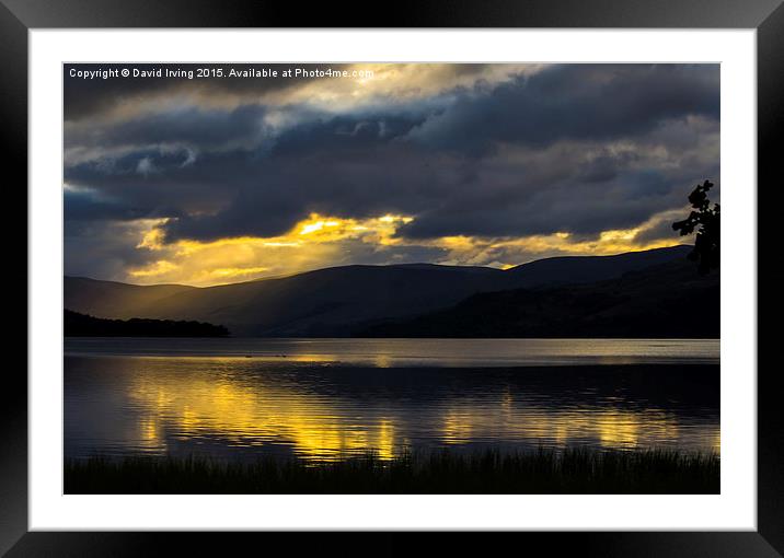  Early morning storm clouds over Loch Tay Framed Mounted Print by David Irving