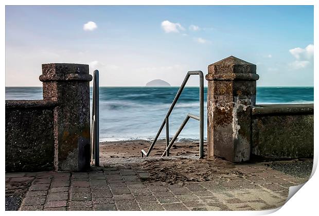 View To Ailsa Craig  Print by Valerie Paterson