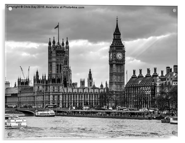  Houses of Parliament Acrylic by Chris Day