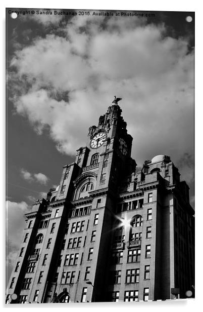  Liverpool Royal Liver Building Acrylic by Sandra Buchanan